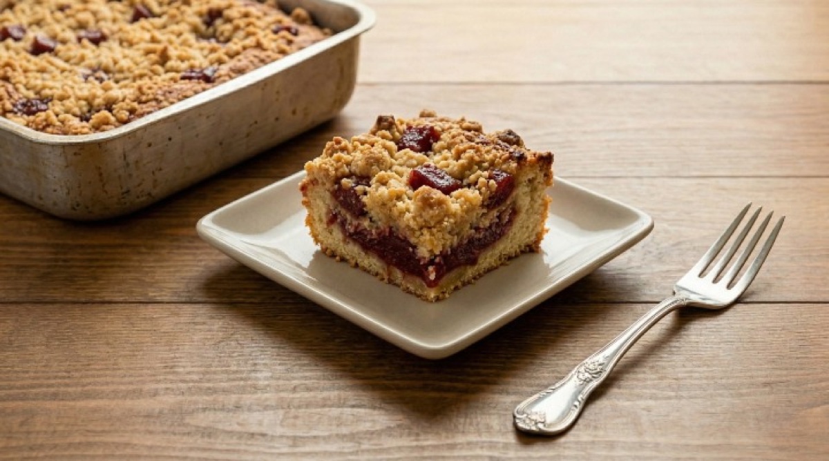 Cuca artesanal de goiabada